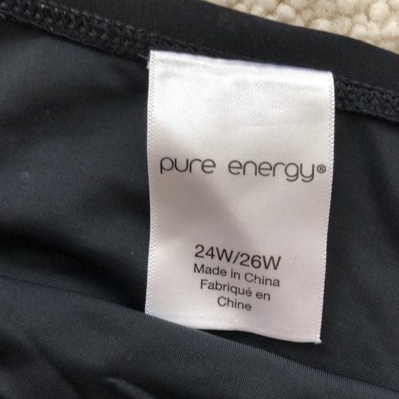 Pure Energy plus size black swim skirted bottom - Picture 5 of 12